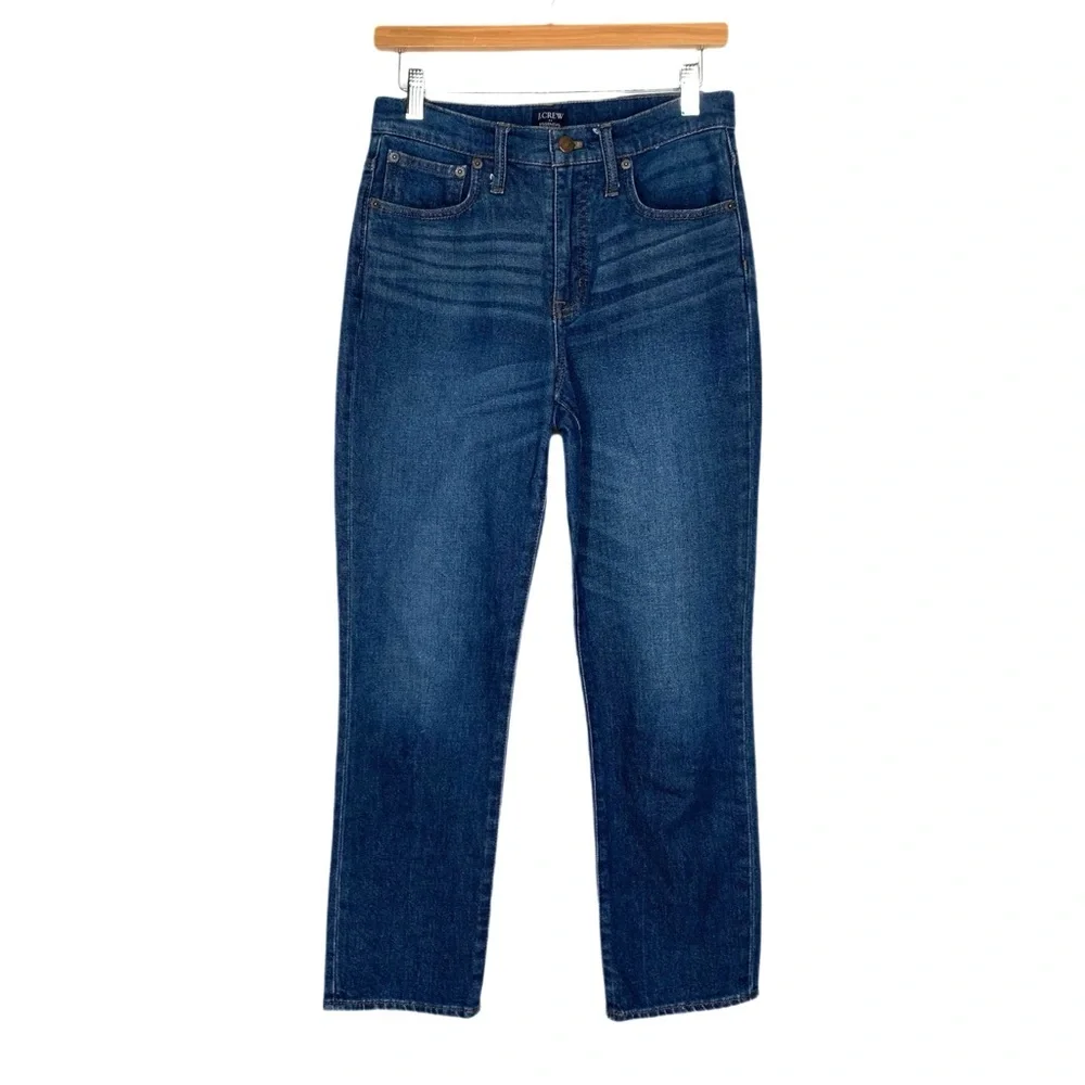 J CREW Essential Straight Leg Jeans Size 27 High Waisted